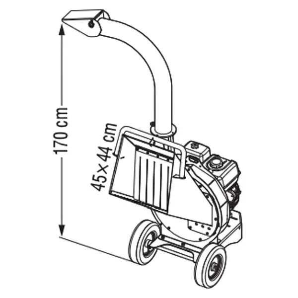 Broyeur de branches Zanon BC 90-S 1002900 - Moteur Honda 13 CV et diamètre de coupe de 9 cm