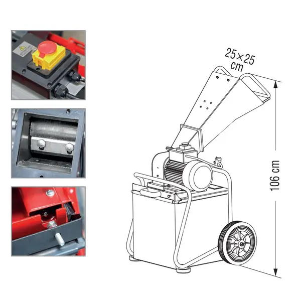 Zanon CIP 35-E - Déchiqueteuse à bois hobby