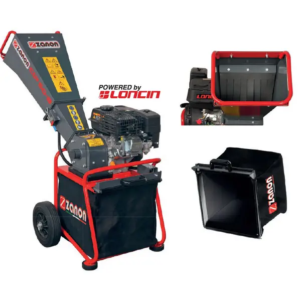 Broyeur à bois à essence Zanon CIP 50-B avec moteur Loncin 7 CV, Ø 5 cm