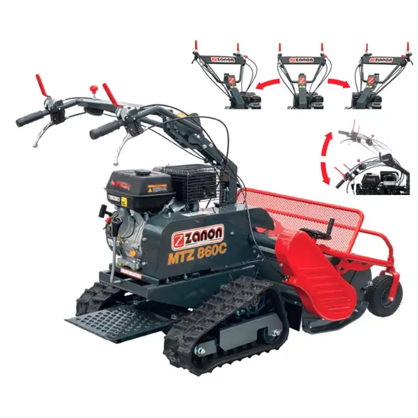 Zanon MTZ 860C - Broyeur à fléaux sur chenilles avec guidon réglable