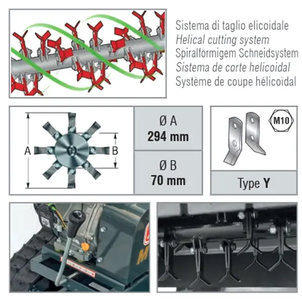 Broyeur à fléaux à chenilles avec moteur Loncin
